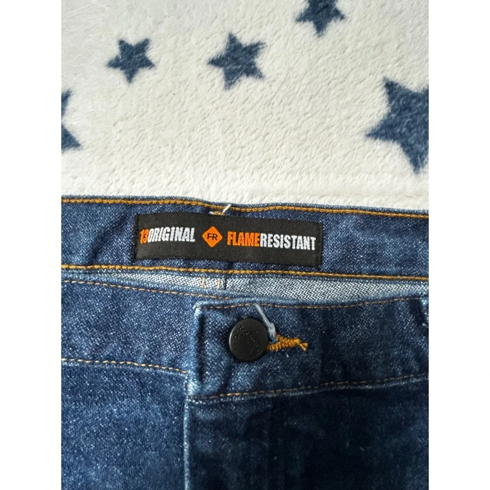 Wrangler FR 13MWZ Jeans Mens 38x30 Flame Resistant Dark Wash Work Denim Pants